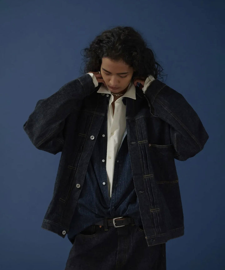 【INTÉRIM】SILK NOIL L/S REGULAR COLLAR SHIRT - NATURAL