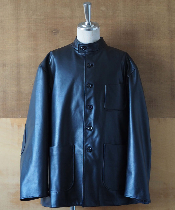 INTÉRIM(インテリム)の23AWコレクションLIMITED ITALY LAMBSKIN LEATHER FORESTIEREのBLACK【INTÉRIM】インテリムのフォレスティエール LIMITED ITALY LAMBSKIN LEATHER FORESTIERE - BLACK