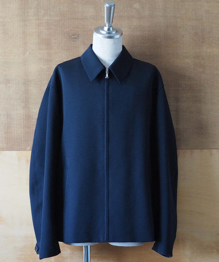 INTÉRIM(インテリム)の23AWコレクションPURE BLACK WOOL HARRINGTON JACKETのBLACK