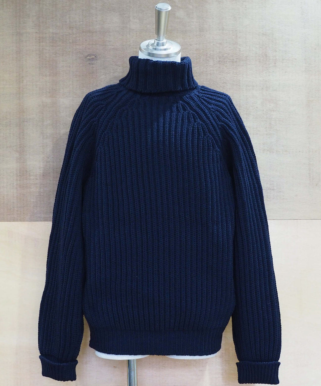 INTÉRIM(インテリム)の23AWコレクション60s 3GG RAGLAN FISHERMAN SWEATER TURTLEのNAVY sessionセッション福岡セレクトショップ 公式通販サイト