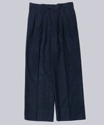 画像をギャラリービューアに読み込む, INTÉRIM(インテリム)のVIRGIN WOOL AND CASHMERE FLANNEL 2-TUCK STRAIGHT SLACKS - TOP NAVYの公式通販サイトsession福岡セレクトショップ
