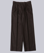 画像をギャラリービューアに読み込む, INTÉRIM(インテリム)のWOOL FRANNEL DRAPE 2-TUCK STRAIGHT SLACKS - BROWNの公式通販サイトsession福岡セレクトショップ
