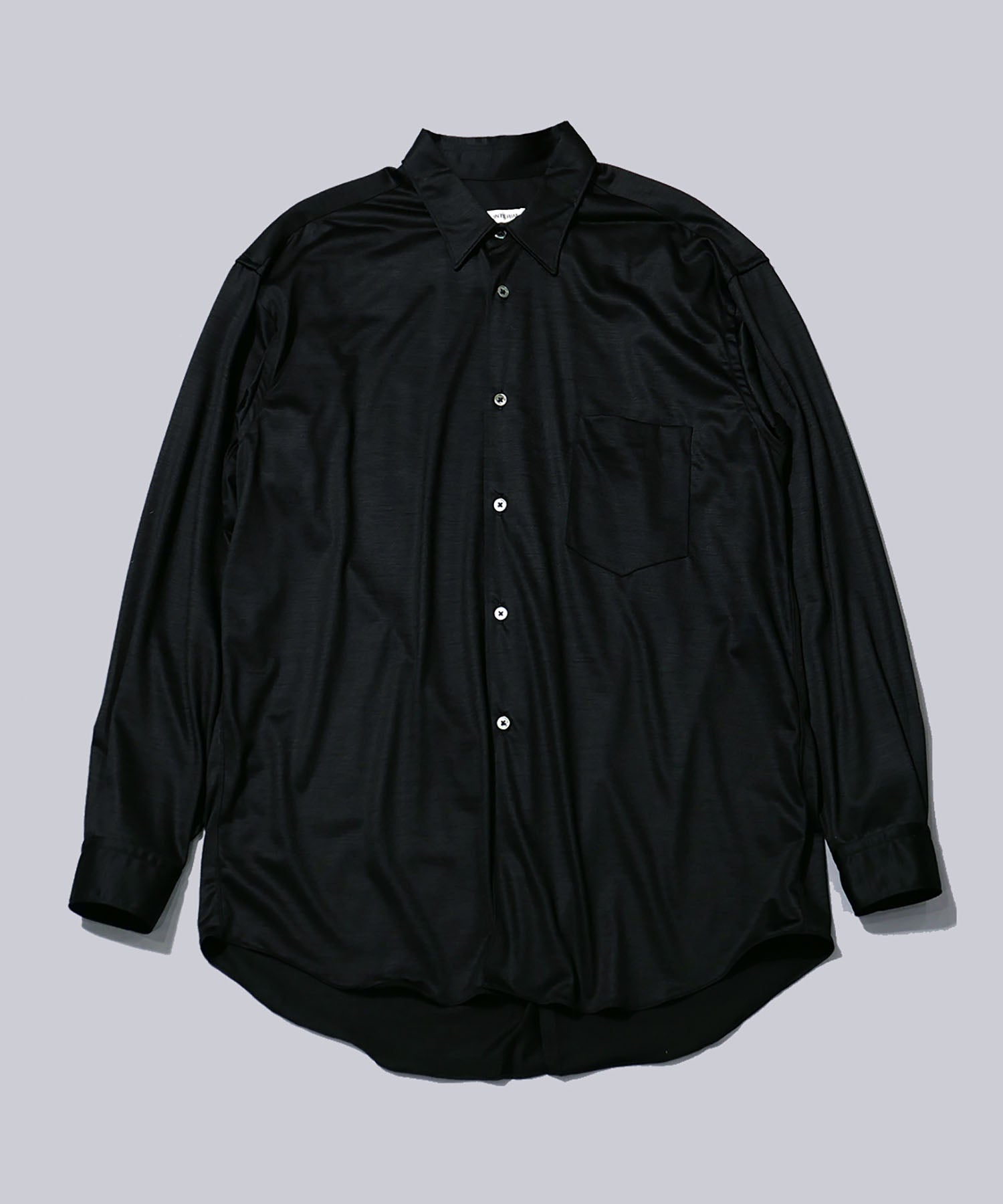 INTÉRIM(インテリム)のEXTRA FINE MERINO WOOL JERSEY L/S REGULAR SHIRT - BLACKの公式通販サイトsession福岡セレクトショップ