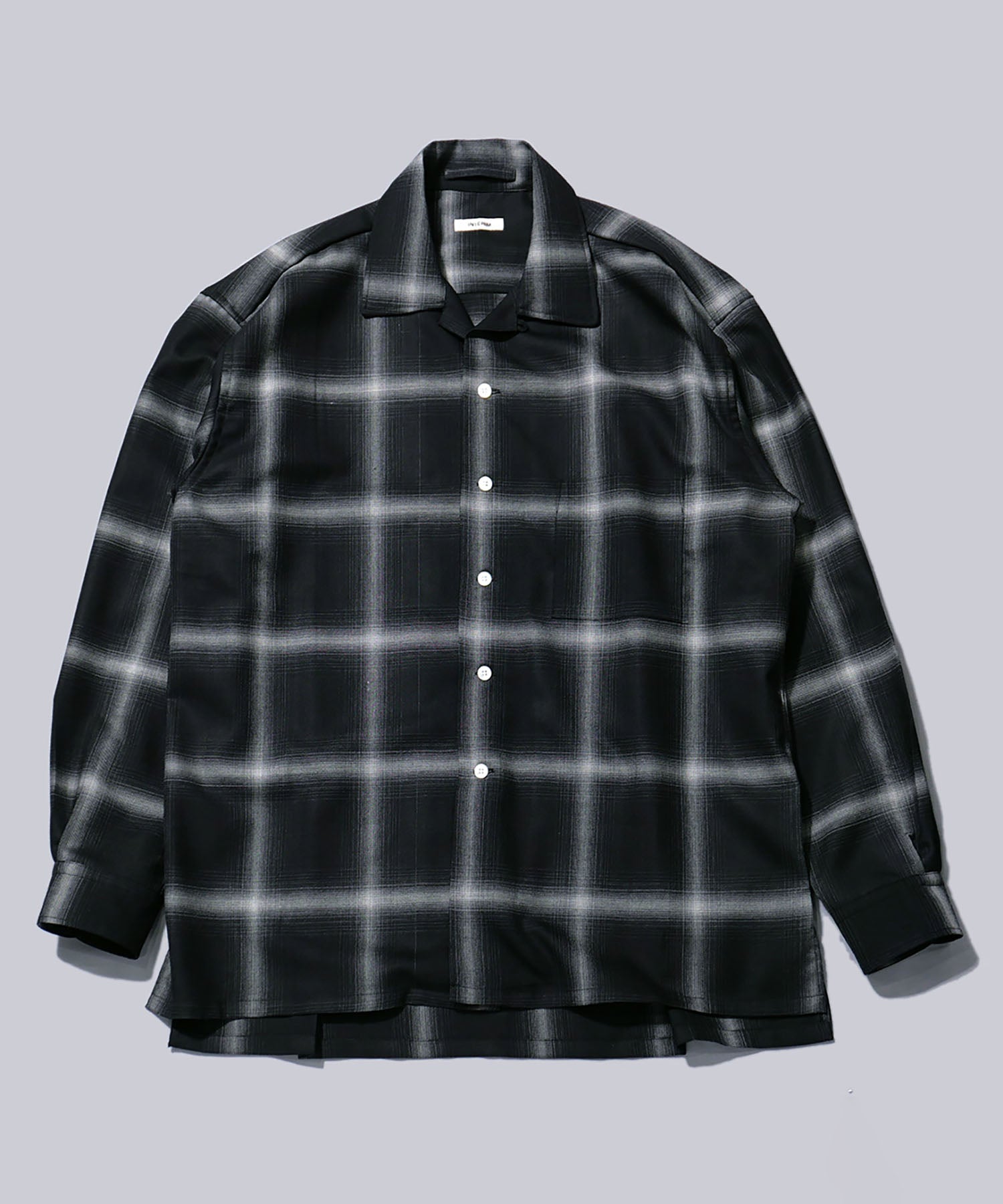 INTÉRIM(インテリム)のBIG OMBRAY WOOL CHECK 60s OPEN COLLAR SHIRT - MONO OMBRAYの公式通販サイトsession福岡セレクトショップ