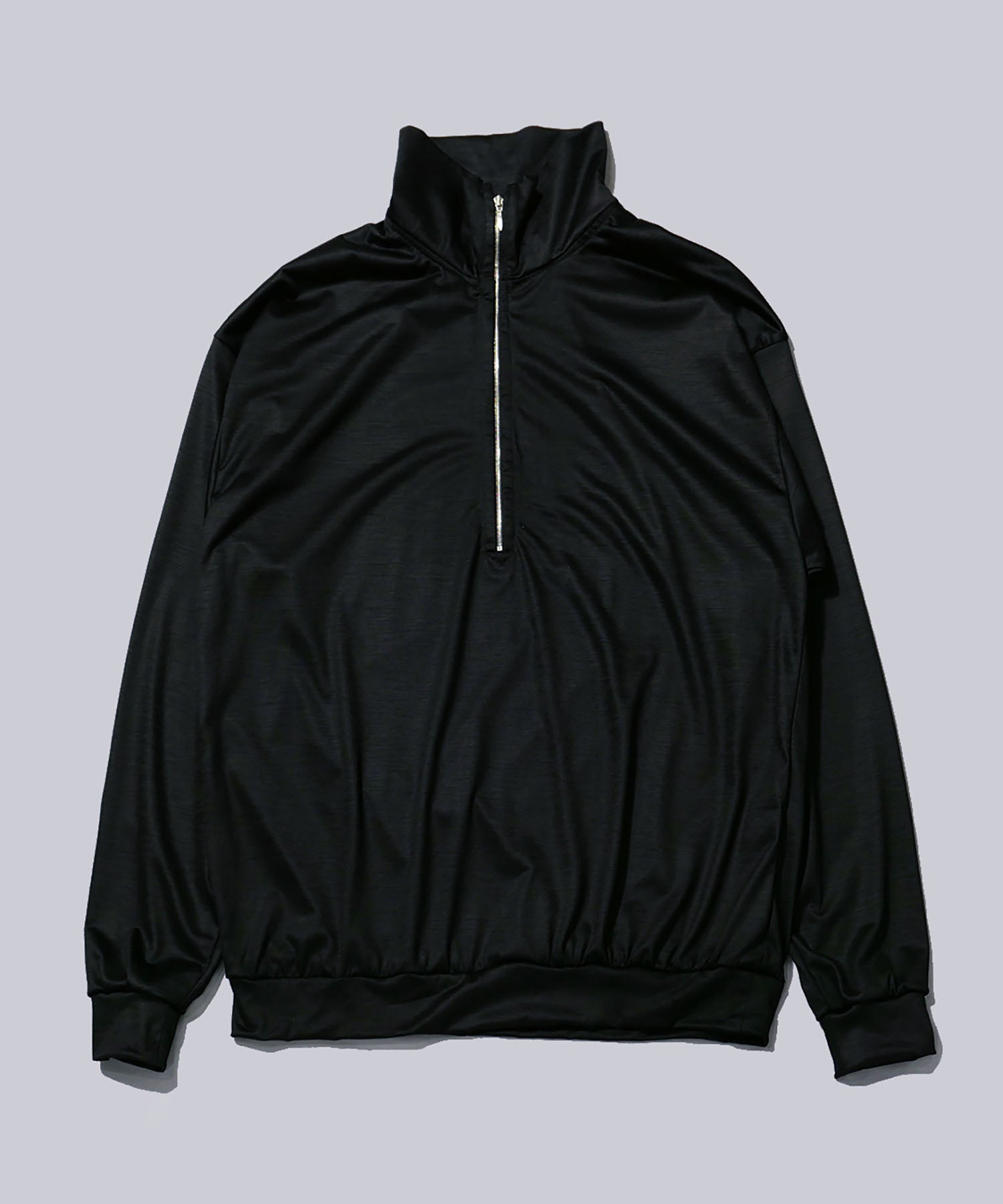 INTÉRIM(インテリム)のEXTRA FINE MERINO WOOL JERSEY HIGH NECK HALF ZIP - BLACKの公式通販サイトsession福岡セレクトショップ