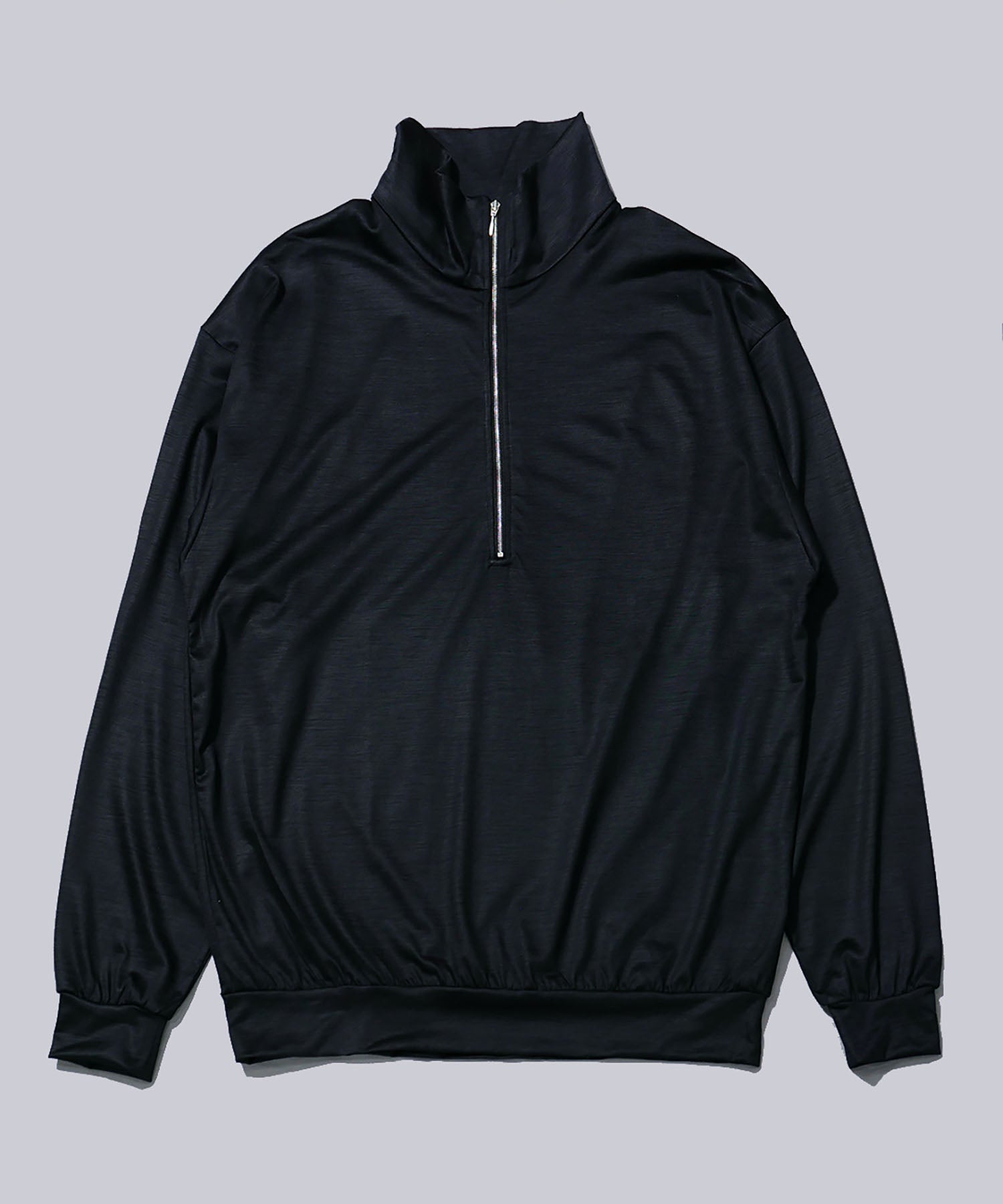 INTÉRIM(インテリム)のEXTRA FINE MERINO WOOL JERSEY HIGH NECK HALF ZIP - D.NAVYの公式通販サイトsession福岡セレクトショップ