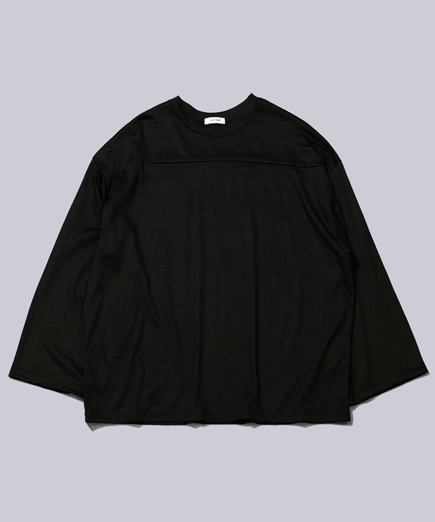 INTÉRIM(インテリム)のHYPER BIG EXTRA FINE MERINO WOOL JERSEY FOOTBALL L/S TEE - BLACKの公式通販サイトsession福岡セレクトショップ