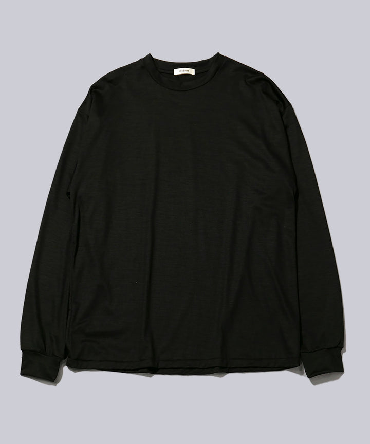 INTÉRIM(インテリム)のEXTRA FINE MERINO WOO JERSEYL L/S TEE - BLACKの公式通販サイトsession福岡セレクトショップ