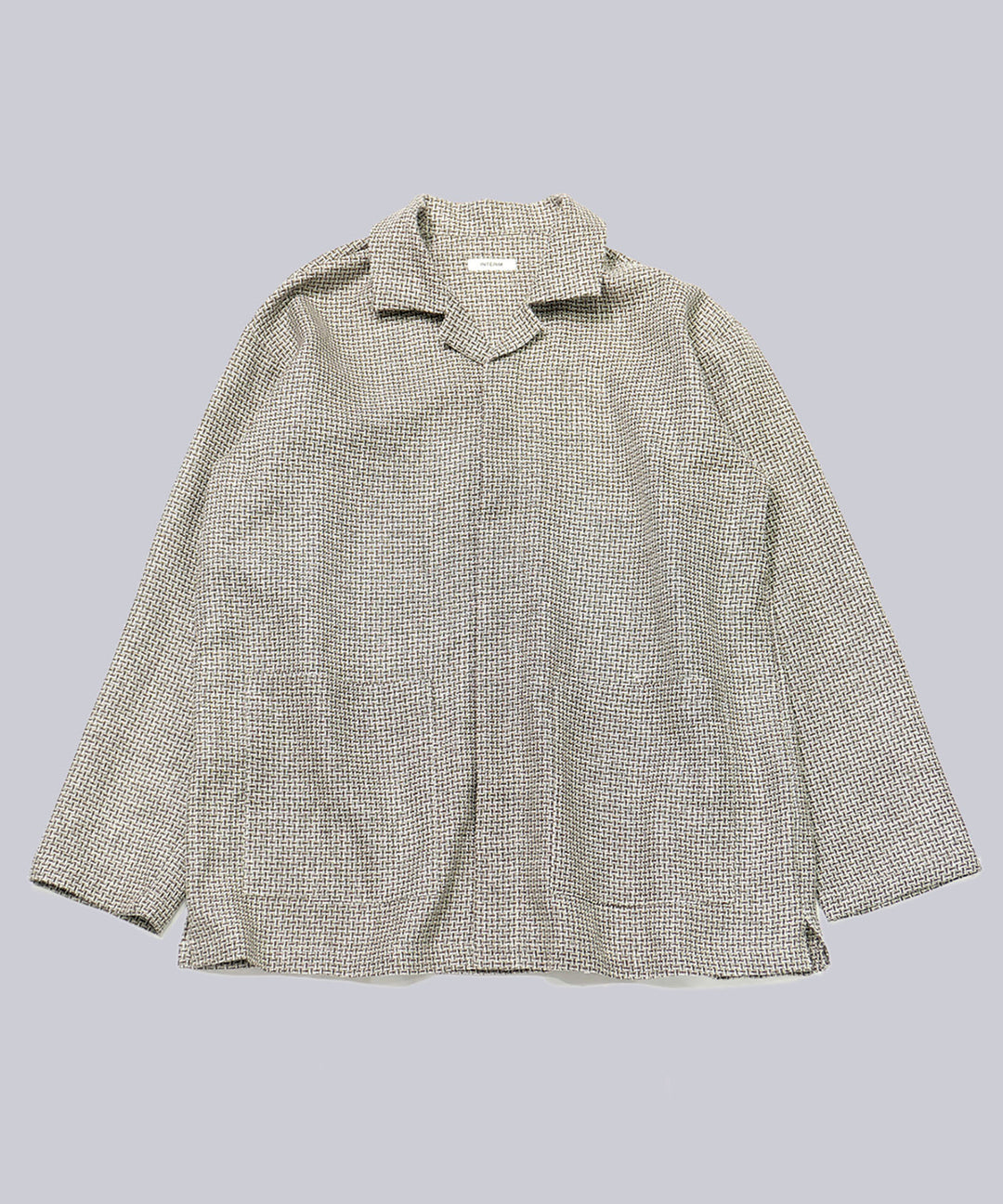 INTÉRIM(インテリム)の HYPER BIG VIRGIN WOOL LINEN BROWN MIX SHIRT JACKET - MIXの公式通販サイトsession福岡セレクトショップ