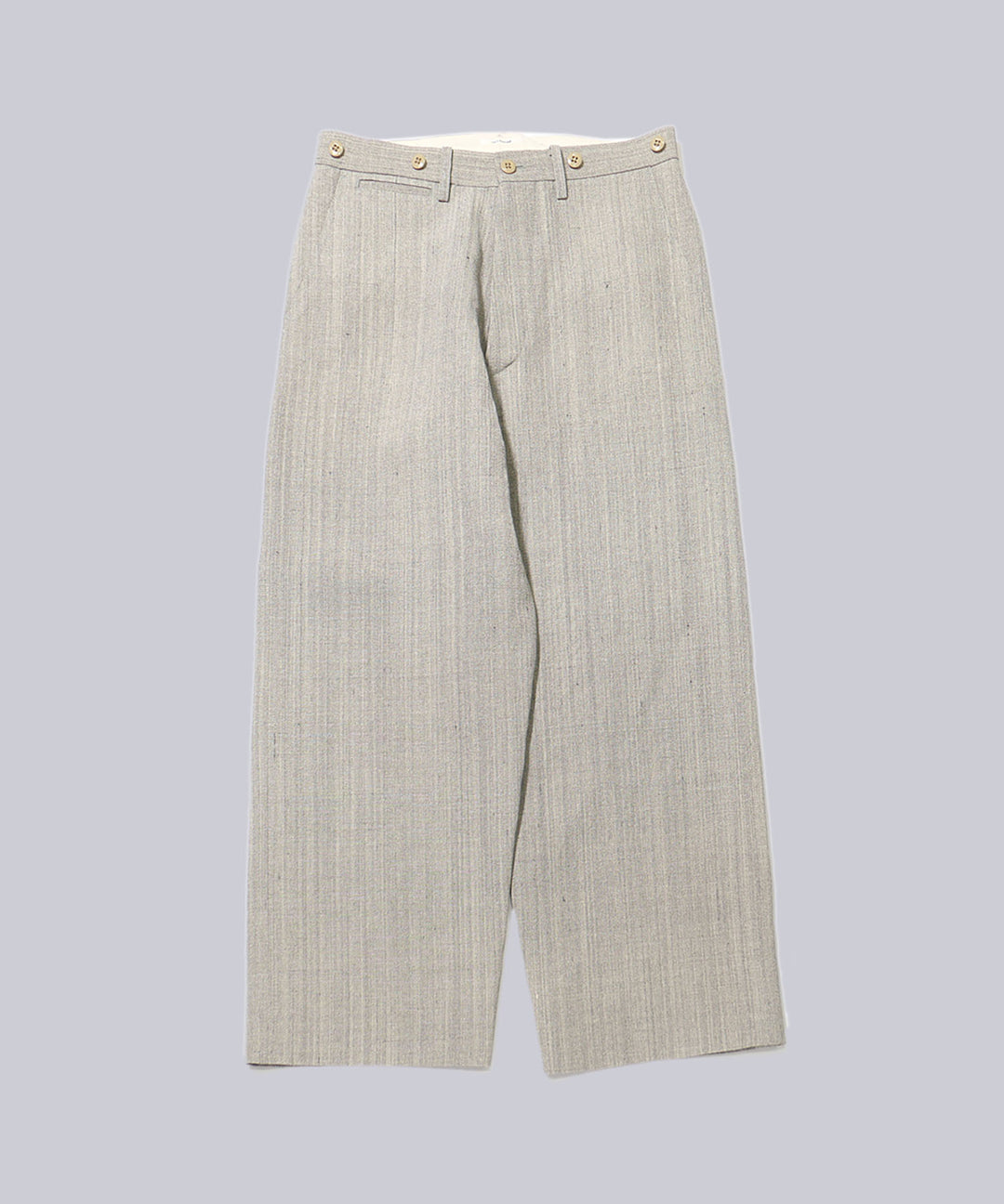INTÉRIM(インテリム)のVISCOSE SILK CANVAS MIL BAGGY TROUSER - BROWN GRAYの公式通販サイトsession福岡セレクトショップ