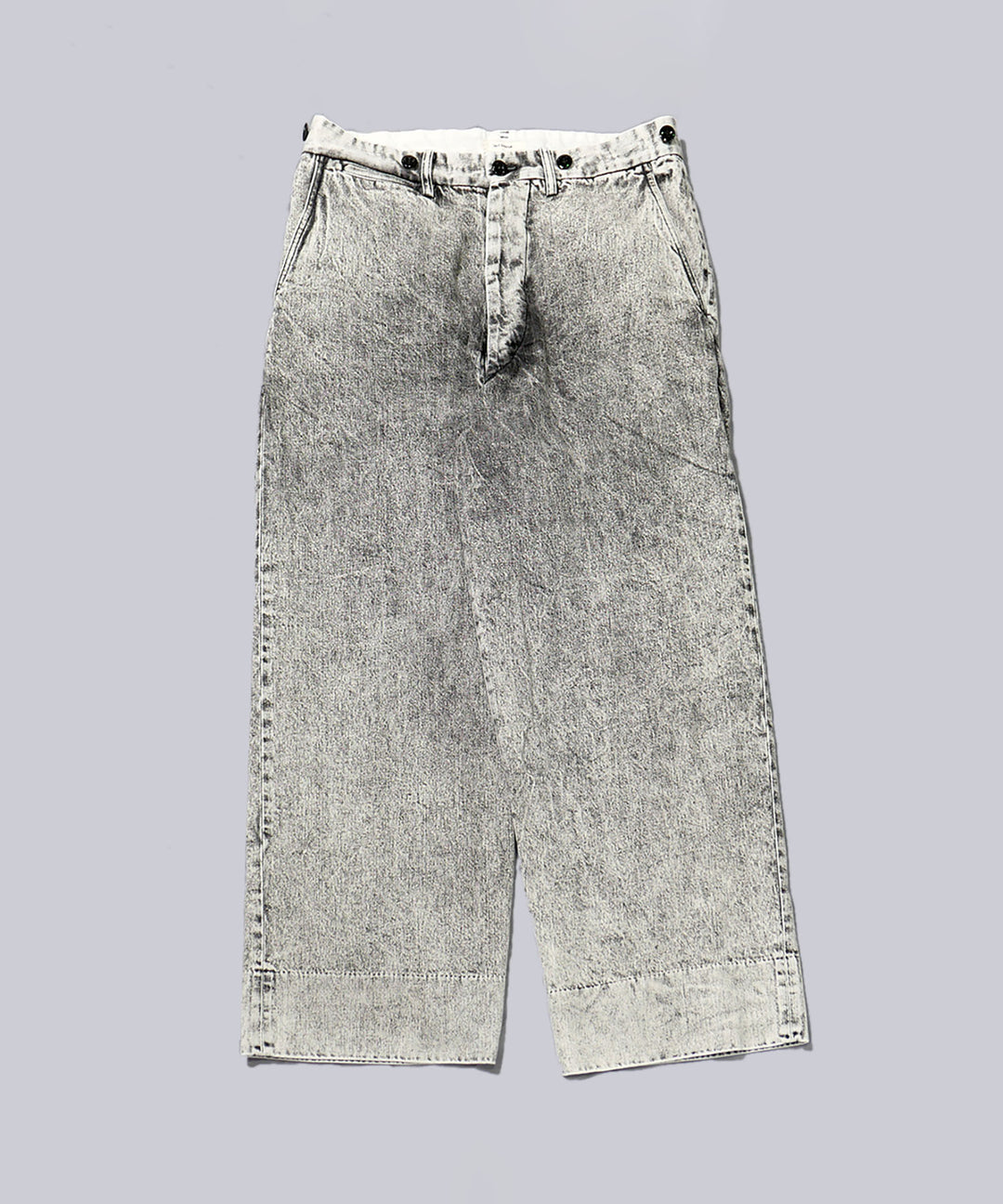INTÉRIM(インテリム)のVINTAGE FADE LIGHT DENIM MIL BAGGY TROUSER - LIGHT BLACKの公式通販サイトsession福岡セレクトショップ