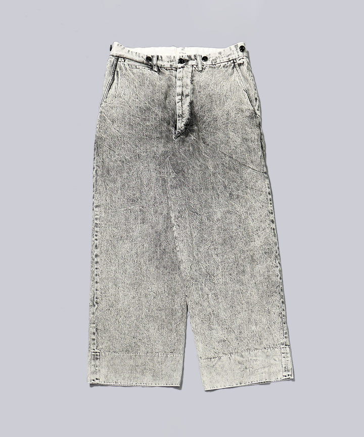 INTÉRIM(インテリム)のVINTAGE FADE LIGHT DENIM MIL BAGGY TROUSER - LIGHT BLACKの公式通販サイトsession福岡セレクトショップ