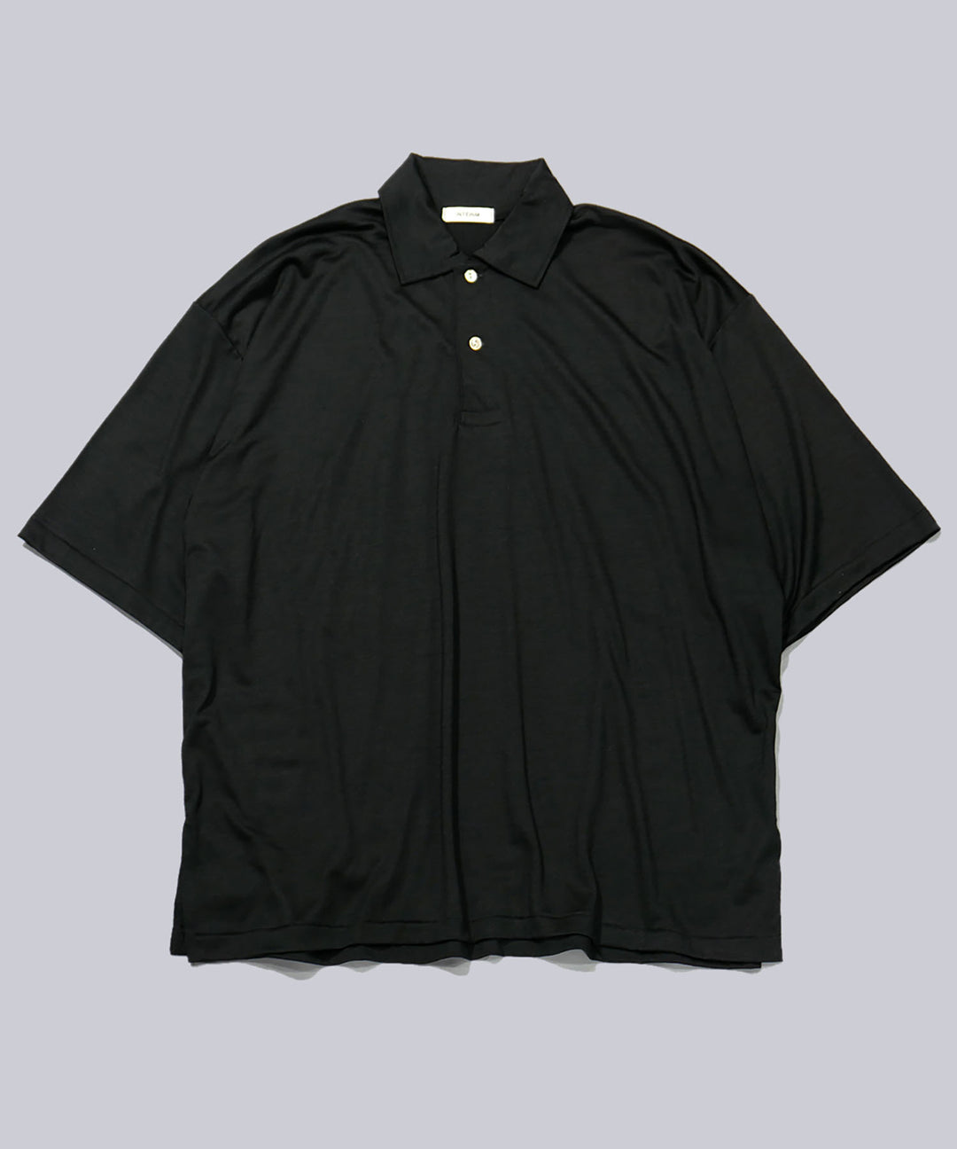 INTÉRIM(インテリム)のHYPER BIG EXTRA FINE MERINO WOOL JERSEY POLO SHIRT - BLACKの公式通販サイトsession福岡セレクトショップ