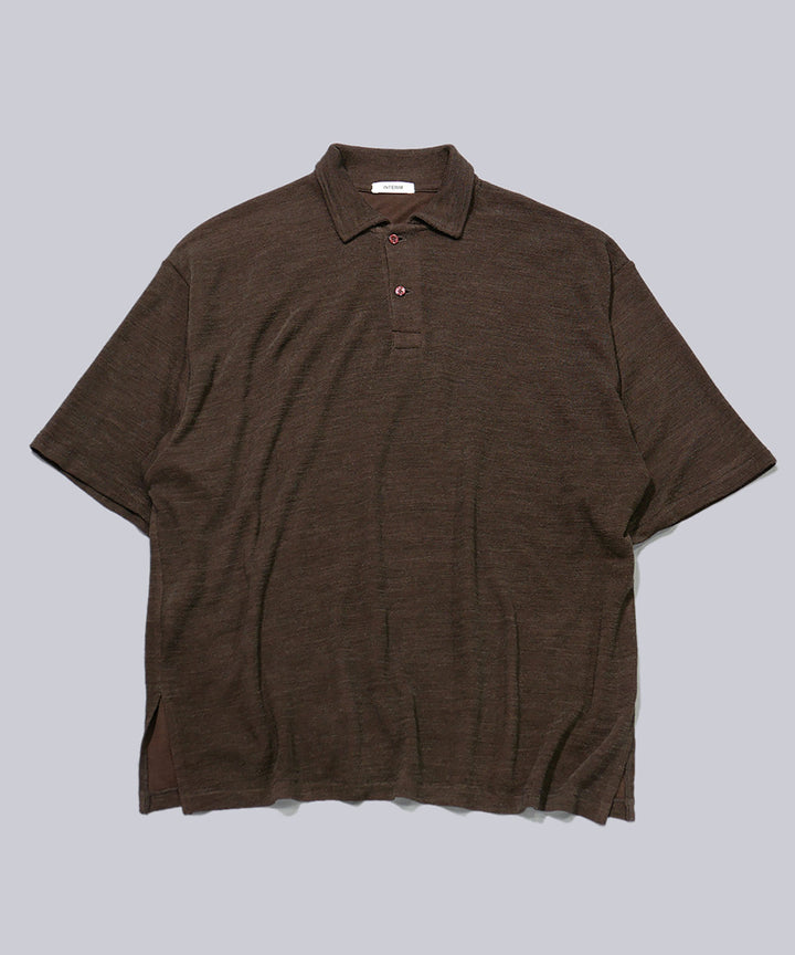 INTÉRIM(インテリム)の HYPER BIG MELANGE DOUBLE PIQUE JERSEY POLO SHIRT - MOLEの公式通販サイトsession福岡セレクトショップ