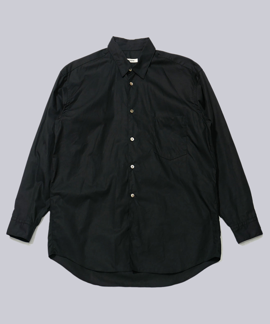 INTÉRIM(インテリム)のVINTAGE COTTON POPLIN L/S REGULAR COLLAR SHIRT - BLACKの公式通販サイトsession福岡セレクトショップ