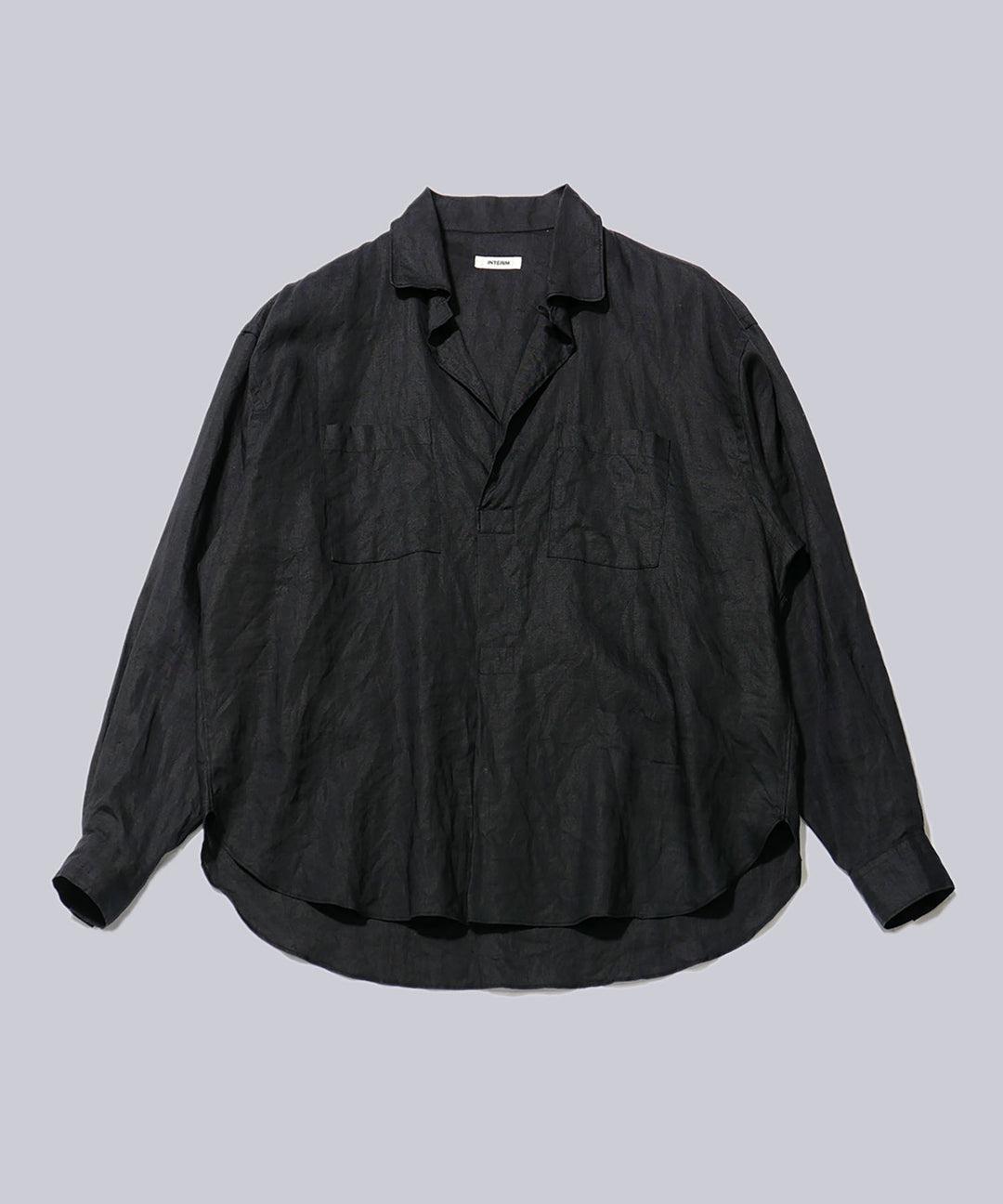 INTÉRIM(インテリム)のLINEN CANVAS SKIPPER SHIRT - BLACK 公式通販サイトsession福岡セレクトショップ