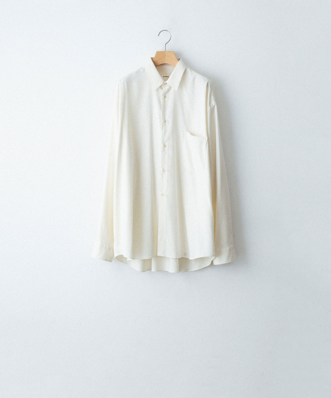 INTÉRIM インテリムの SILK NOIL HYPER BIG L/S REGULAR SHIRTのNATURAL 公式通販サイトsession福岡セレクトショップ
