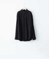 【INTÉRIM】 SILK NOIL HYPER BIG L/S REGULAR SHIRT - BLACK