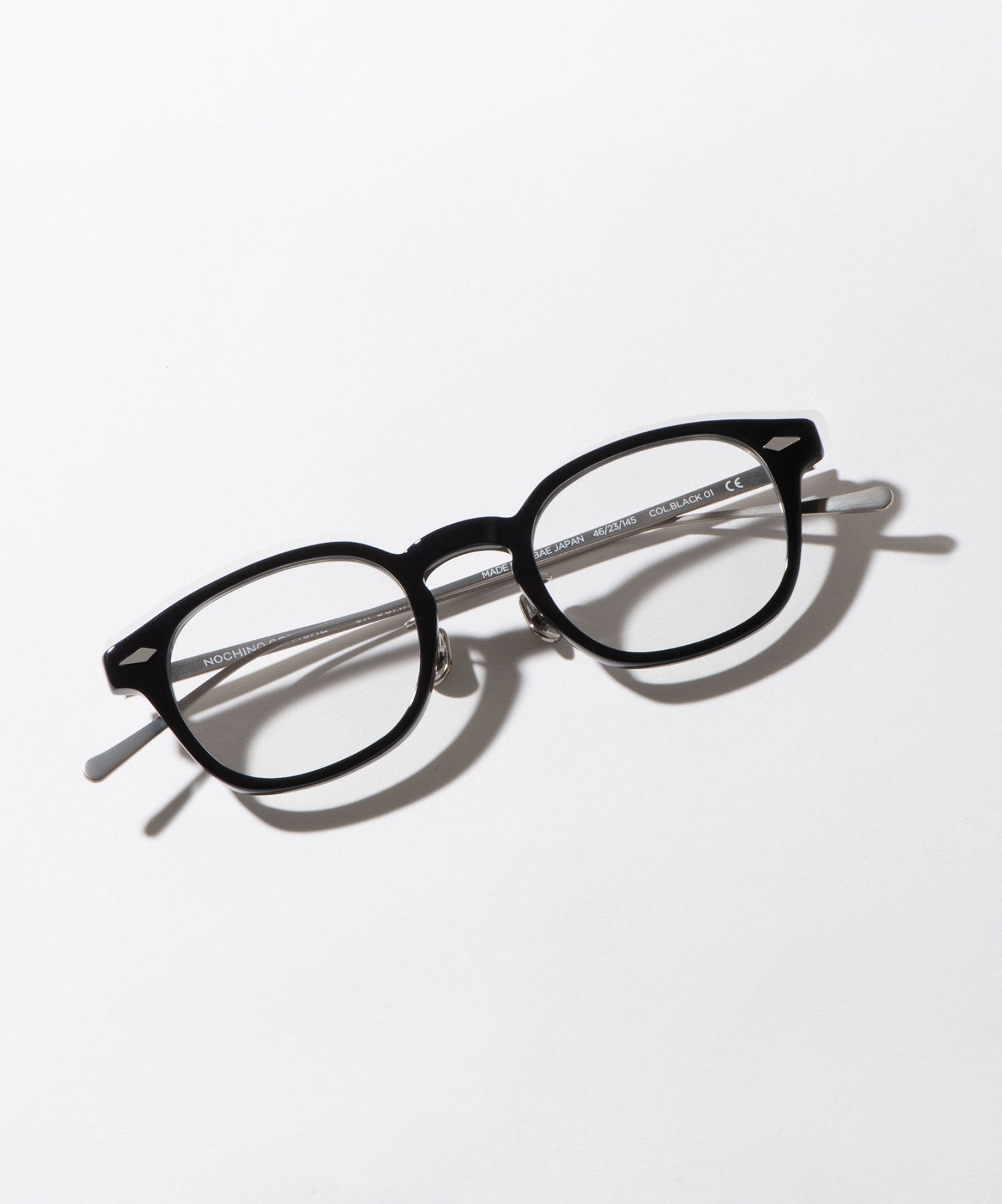 【NOCHINO OPTICAL】JIFUSAN - GLOSS BLACK × CLEAR to GREY (調光レンズ)
