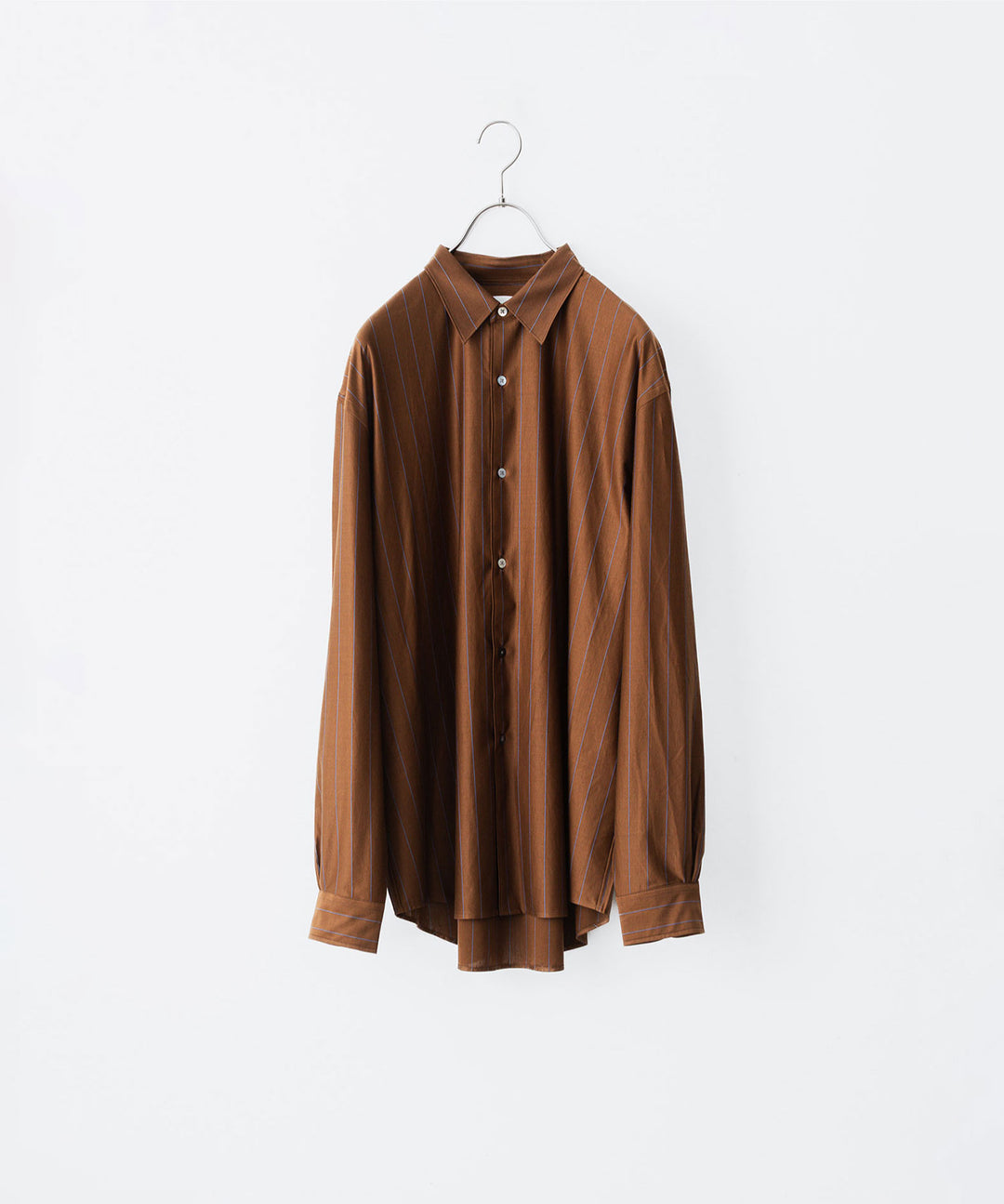 KANEMASA PHIL. カネマサフィルの46G STRIPE MODEST SHIRTのBROWN BLUE 公式通販サイトsession福岡セレクトショップ