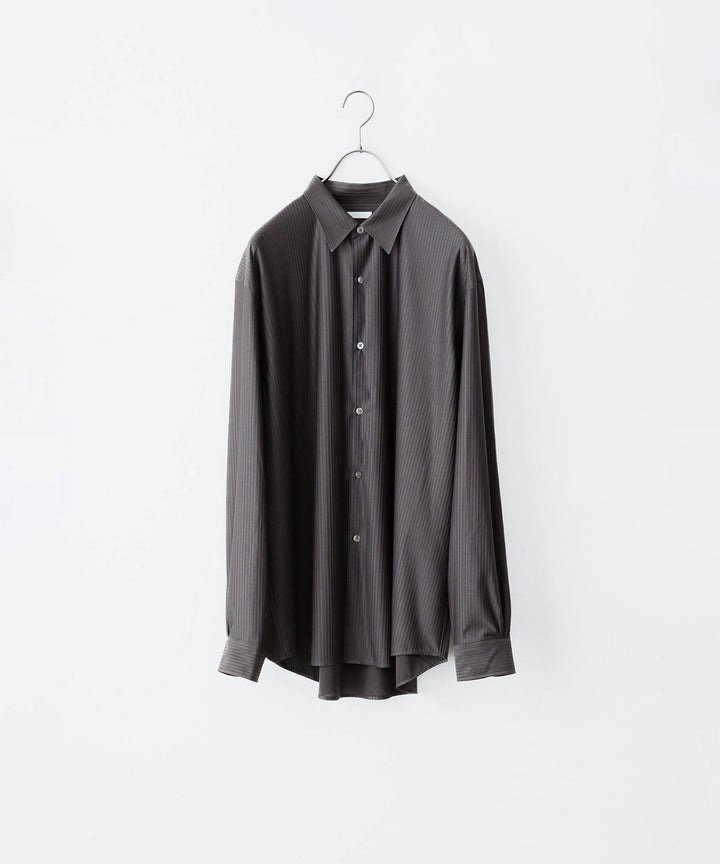 KANEMASA PHIL. カネマサフィルの46G STRIPE MODEST SHIRTのCHARCOAL BROWN 公式通販サイトsession福岡セレクトショップ