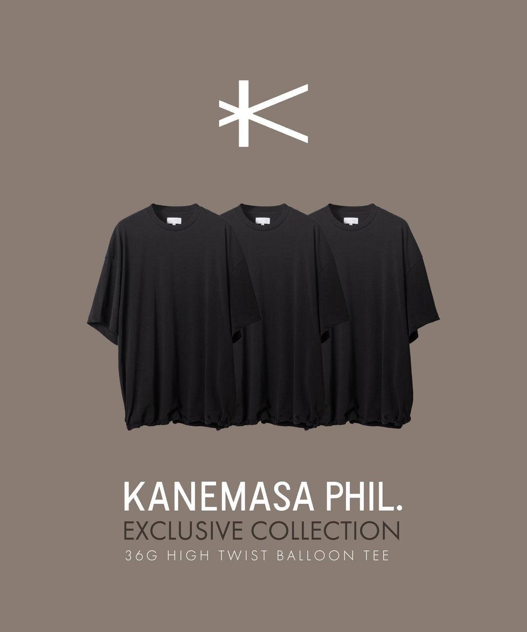 KANEMASA PHIL. EXCLUSIVE カネマサフィルの36G HIGH TWIST BALLOON TEE BLACKの公式通販サイトsession福岡セレクトショップ