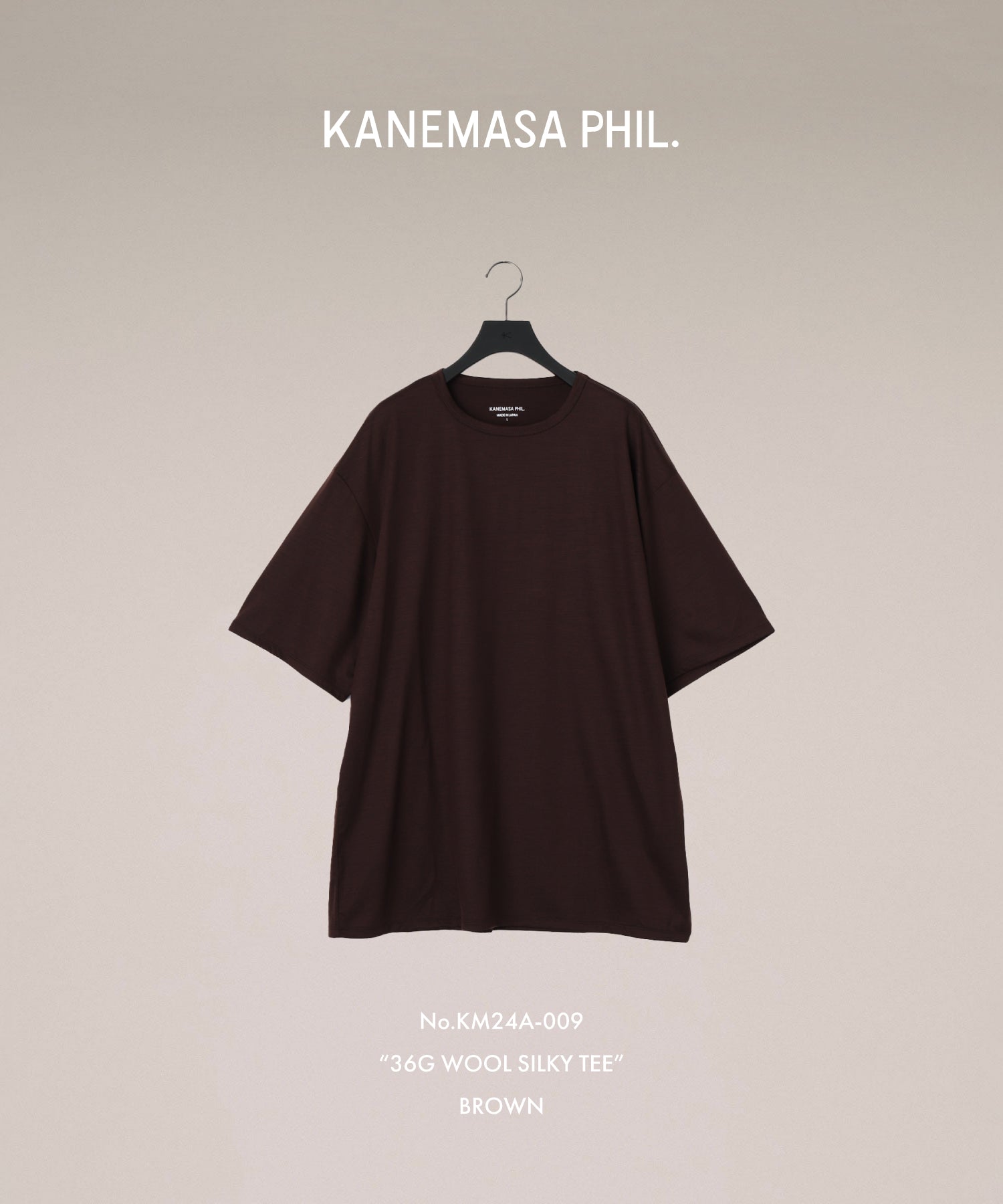 【KANEMASA PHIL.】カネマサフィル36G WOOL SILKY TEEのBROWNの公式通販サイトsession福岡セレクトショップ