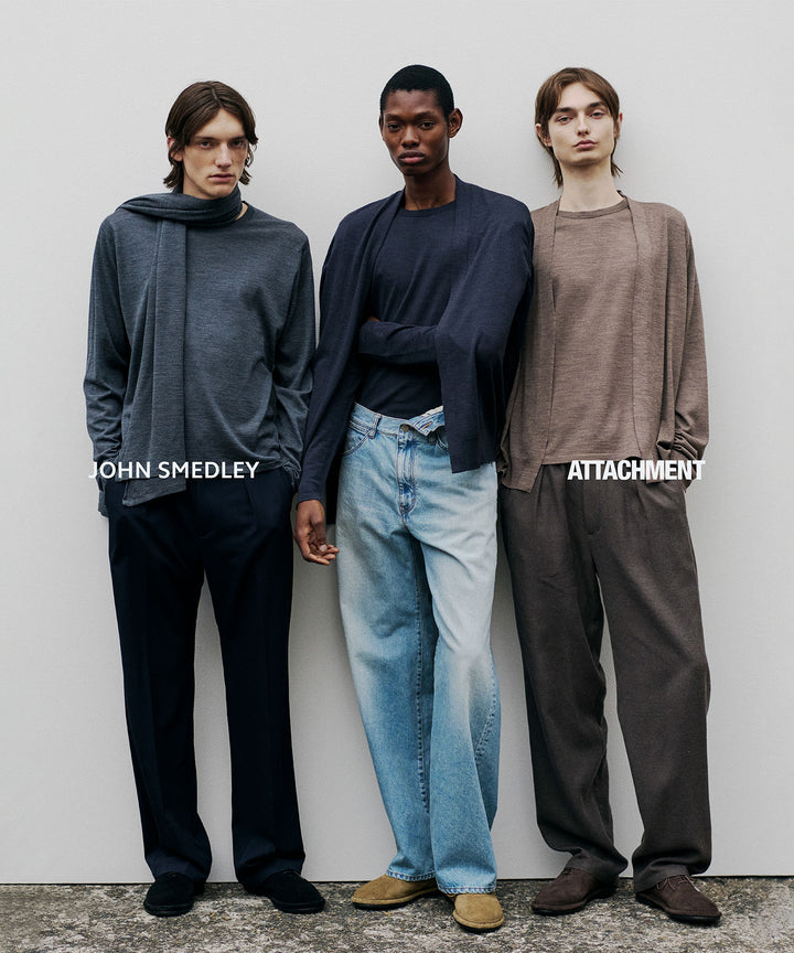 ATTACHMENT アタッチメントの× JOHN SMEDLEY MERINO EXTRAFINE WELTED CREW NECK L/S - BLACKの公式通販サイトsession福岡セレクトショップ