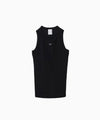 【SUBLATIONS】LOGO PRINT RIB TANKTOP - BLACK