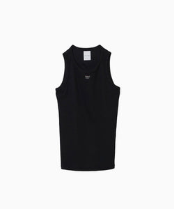 SUBLATIONS / サブレーションズ】LOGO PRINT RIB TANKTOP - BLACK