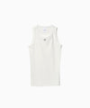 【SUBLATIONS】LOGO PRINT RIB TANKTOP - WHITE