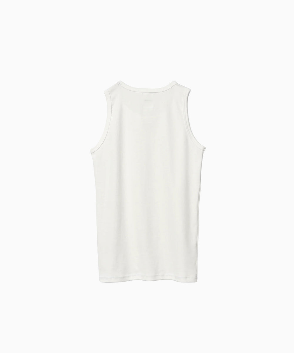 SUBLATIONS サブレーションズのLOGO PRINT RIB TANKTOPのWHITE 公式通販サイトsession福岡セレクトショップ