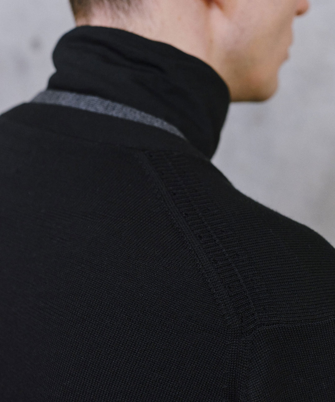 MAYKAM メイカムのSTRUCTURE EYELET CARDIGANのBLACK 公式通販サイトsession福岡セレクトショップ