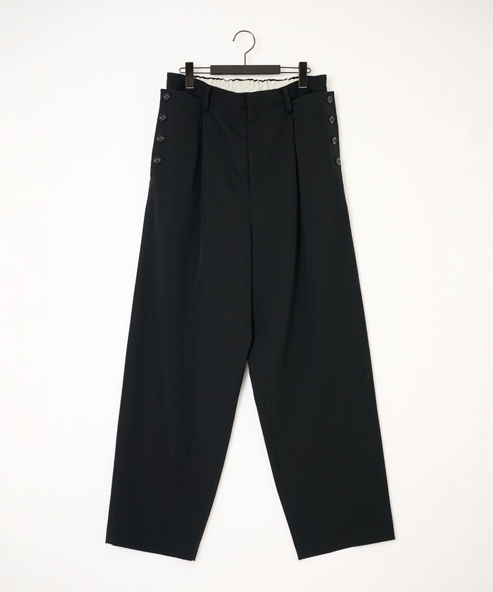 UJOH((ウジョー)のBUTTON LINE CLOSURE PNT - BLACKの公式通販サイトsession福岡セレクトショップ