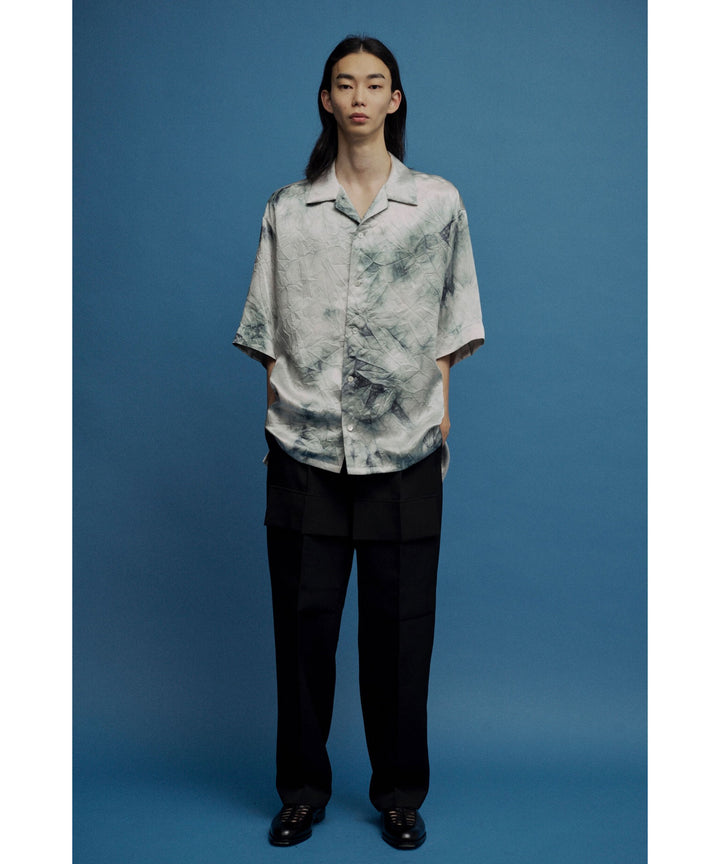 UJOH - ウジョーのSLIT SLEEVE OPEN COLLAR SHIRTのLIGHT GRAY公式通販サイトsession福岡セレクトショップ