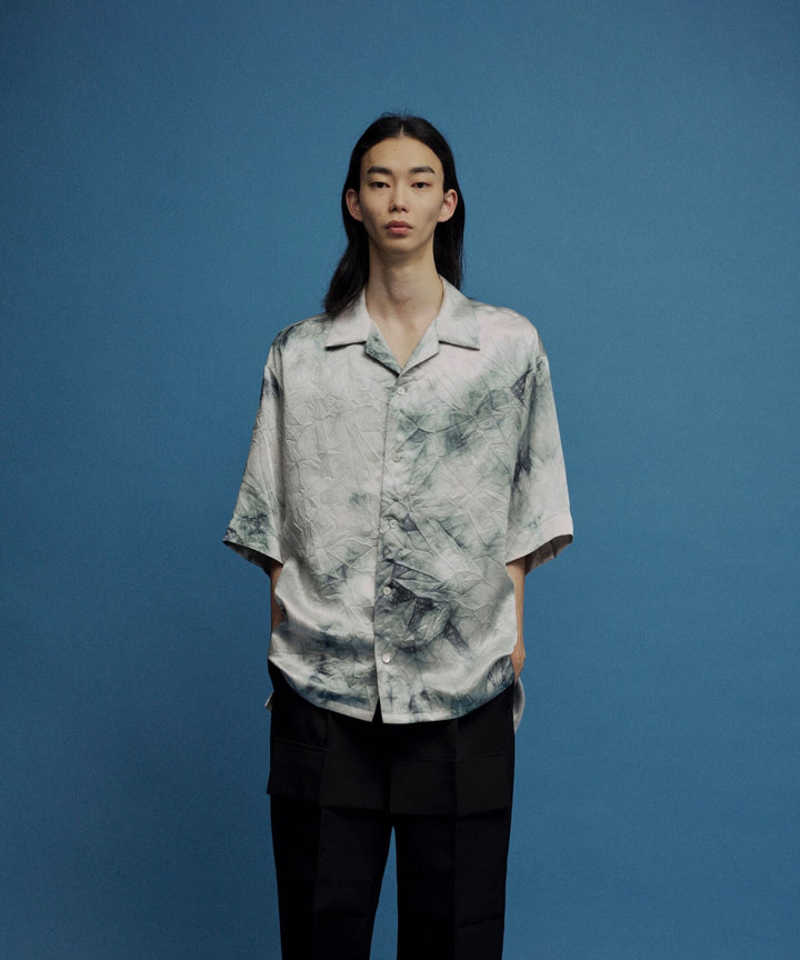 UJOH - ウジョーのSLIT SLEEVE OPEN COLLAR SHIRTのLIGHT GRAY公式通販サイトsession福岡セレクトショップ