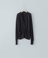 【MAYKAM】 STRUCTURE EYELET CARDIGAN - BLACK