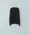【MAYKAM】 STRUCTURE EYELET CREW NECK - BLACK