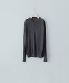 【MAYKAM】 STRUCTURE EYELET CREW NECK - STONE GREY
