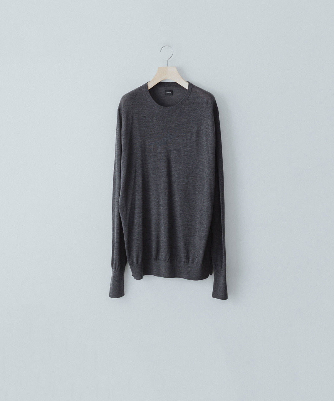 MAYKAM メイカムのSTRUCTURE EYELET CREW NECKのSTONE GREY 公式通販サイトsession福岡セレクトショップ