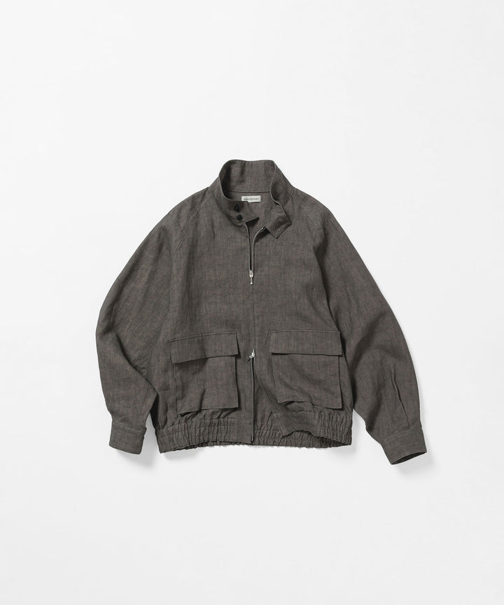 【nakedgauge】SUMI LINEN N48 BLOUSON - CHARCOAL GRAY