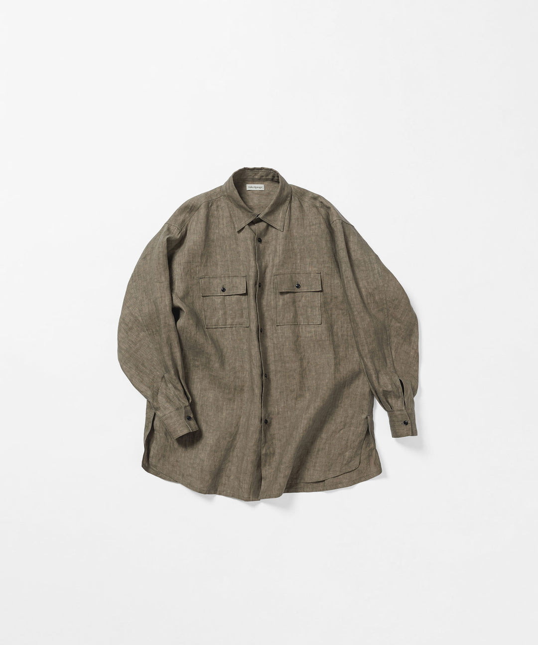 nakedgauge ネイキッドゲージのSUMI LINEN BIG SHIRTのKHAKI公式通販サイトsession福岡セレクトショップ