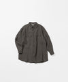 【nakedgauge】 SUMI LINEN BIG SHIRT - CHARCOAL GRAY