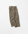 【nakedgauge】 SUMI LINEN WIDE EASY CARGO PANTS - KHAKI