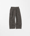 【nakedgauge】 SUMI LINEN WIDE EASY CARGO PANTS - CHARCOAL GRAY