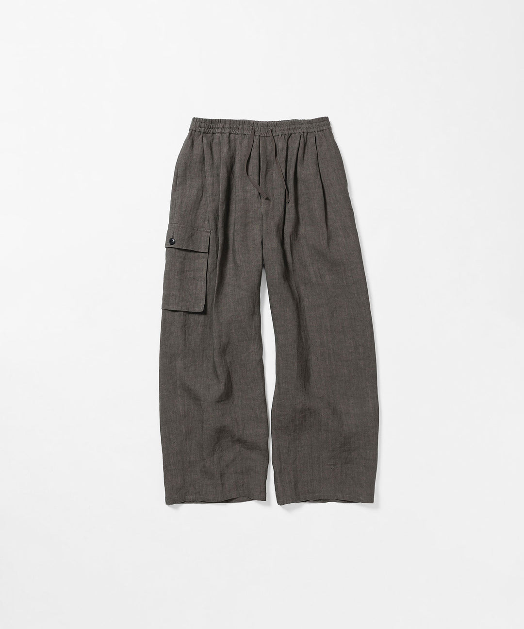 nakedgauge(ネイキッドゲージ)のSUMI LINEN WIDE EASY CARGO PANTS - CHARCOAL GRAYの公式通販サイトsession福岡セレクトショップ