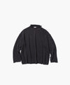 【nakedgauge】 COTTON LINEN LOOSE FIT SWEATER - CHARCOAL GRAY