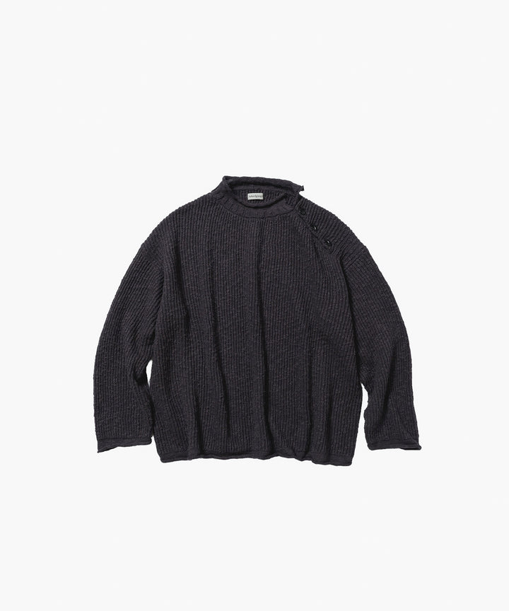 nakedgauge ネイキッドゲージのCOTTON LINEN LOOSE FIT SWEATERのCHARCOAL GRAY 公式通販サイトsession福岡セレクトショップ