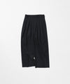 【nakedgauge】 WOOL GABARDINE 3PLEAT WIDE SLACKS - BLACK