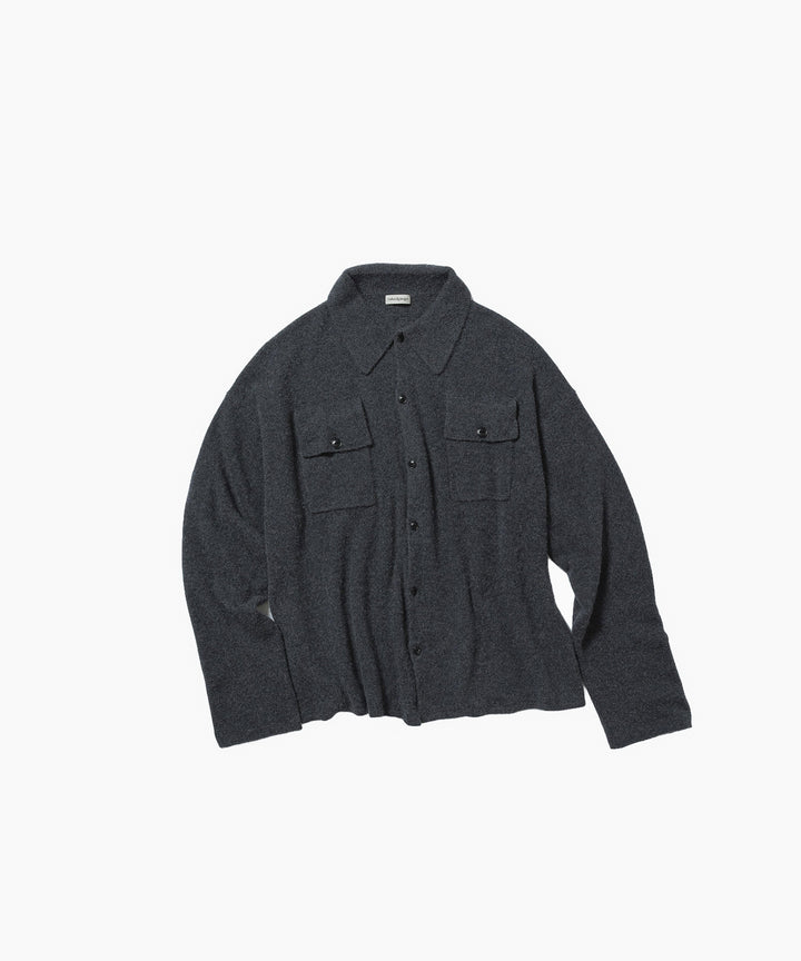 nakedgauge- ネイキッドゲージのCOMFORT TOUCH KNITTING SHIRTのCHARCOAL GRAY公式通販サイトsession福岡セレクトショップ